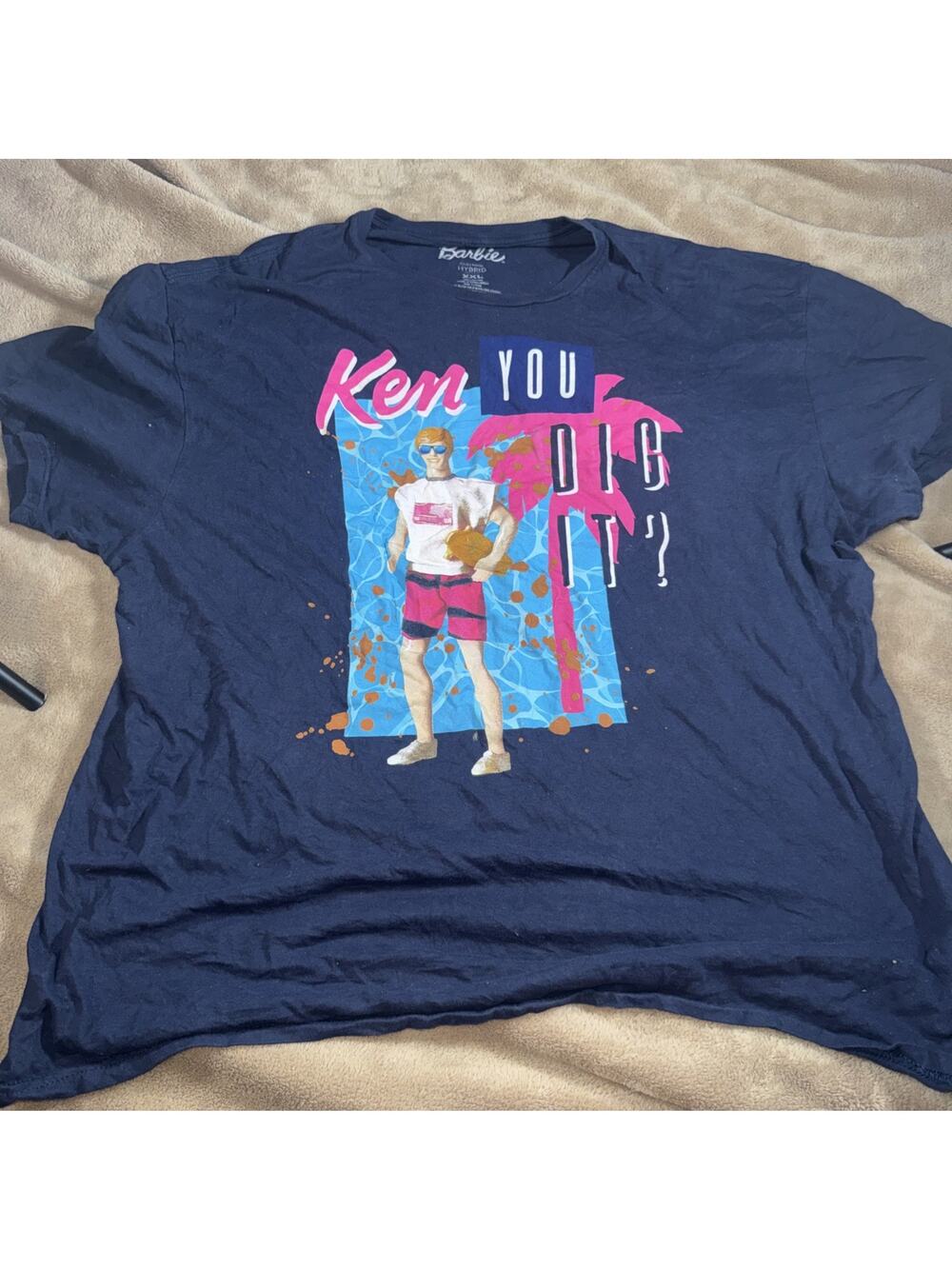 BARBIE KEN You Dig It Mattel Blue T-Shirt MENS XXL